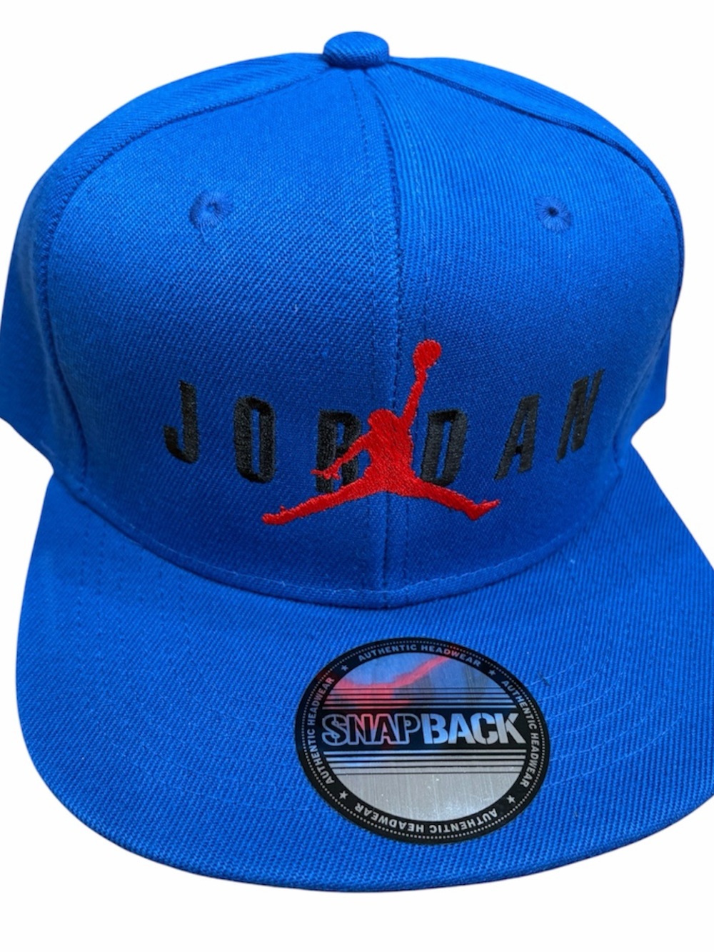 Jordan Snapback Hat in Bright Blue with Red Jumpman Jordan SnapBack cap new
